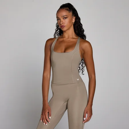 MP Damen Training Racerback Tank-Top – Light Taupe
