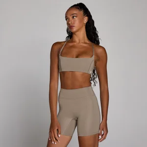 MP Damen Training Sport-BH mit offenem Rücken – Light Taupe - Size XS