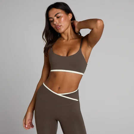 MP Damen Tempo Contrast Sport-BH - Schokolade