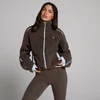 MP Damen-Fleecejacke mit Bindungsdetails und Reißverschluss - Schokolade