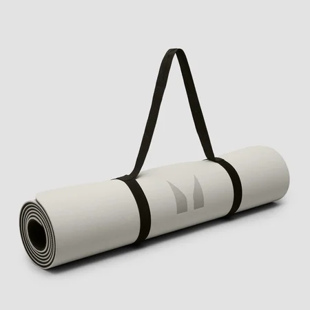 Myprotein Doppelseitige Yogamatte mit Tragegurt – Kakao/Pearl