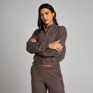 MP Damen Bomberjacke mit Reißverschluss und weichem Griff - Kakao meliert - Size S