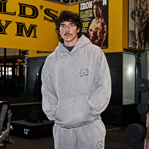 MP X Gold's Herren Washed Graphic Oversized Kapuzenpullover - Steel Blue