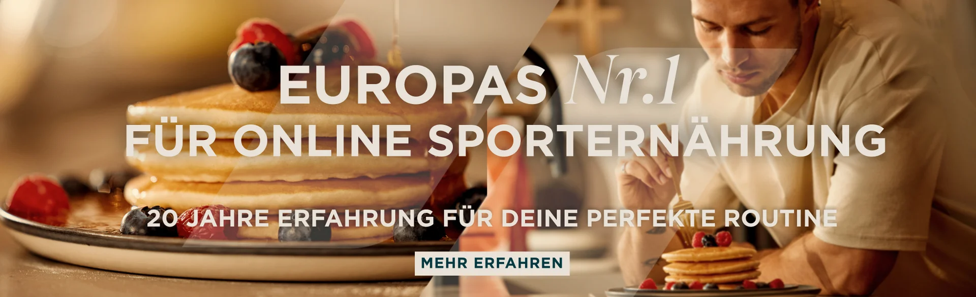 Europas Nummer 1 Online-Sporternährungsmarke mit 20 Jahre Erfahrung zur Perfektionierung deiner Routine.